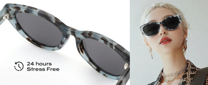 Fashion Cateye Prescription Sunglasses Women Handmade Acetate Myopia/Progressive Sun Glasses Polarized Optical Shade