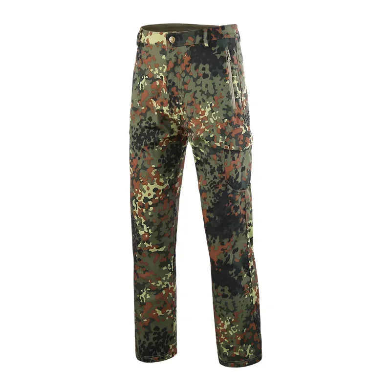 Tactical Pants Soft Shell Fleece Cargo Pants Men Hunting Pants Camouflage  Pant Casual Trousers Unisex Waterproof