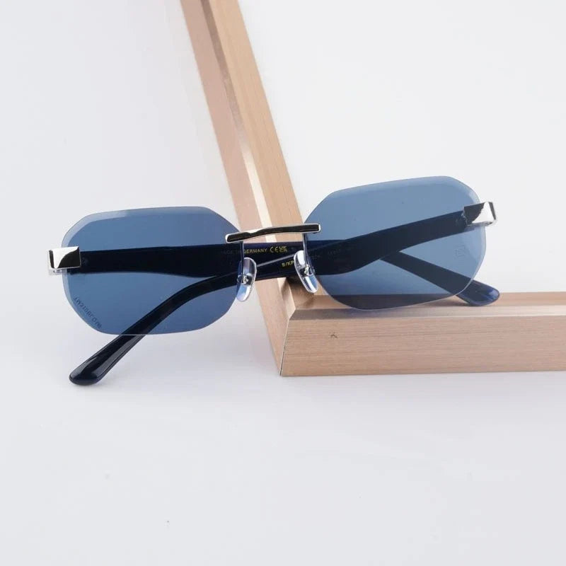 Boundless Germany Designer Sunglasses Square Men Women Alloy Acetate Luxury Brand Trendy Classical Diamond Cutting UV400 Gafas