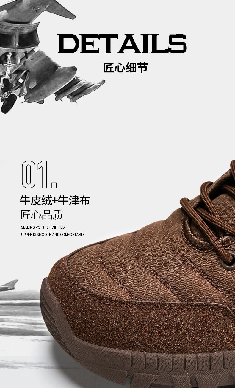 Men's Tactical Boots Ankle Outdoor Hiking Desert Boots Sports Climbing Shoes Military Work Waterproof Work Safety Hunting Shoes