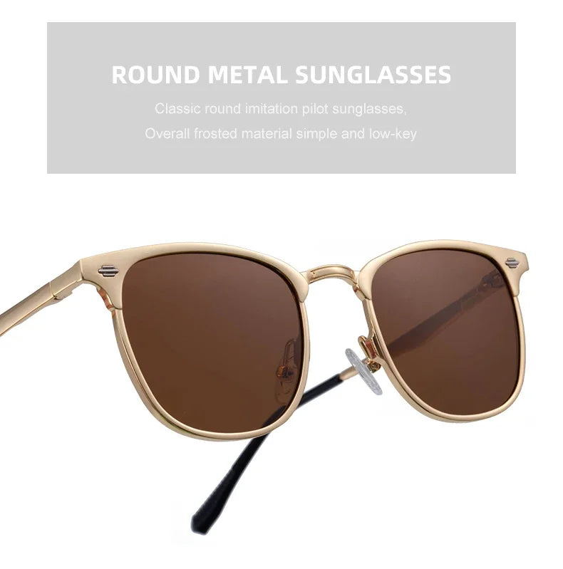 New Arriavl Square Sunglasses Men 2026 Luxury Brand Metal Frame Retro Punk Sun Glasses Male Driving Shades Vintage Eyewear UV400