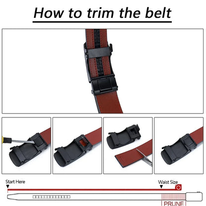 Men Belts High Quality Leather LONG Large Pin Buckle Metal Automatic Buckle High Quality Casual for Jeans Women Strap