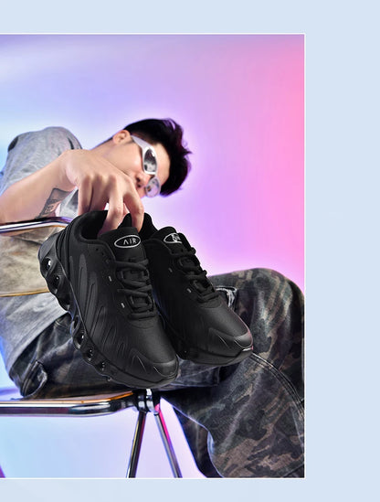 New Men's Sneakers PU Air Cushion Anti-Slip Shock Absorber Running Shoes Outdoor Lightweight and Breathable Mesh Running Shoes
