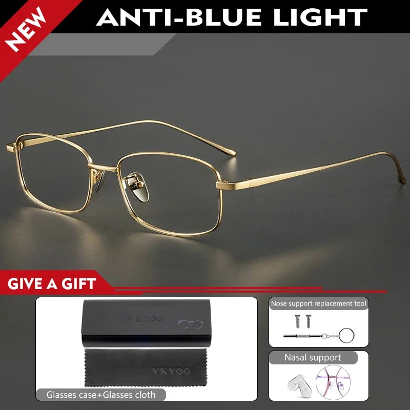 Ultra-light Women's Small Frame Geometric Design Men's Anti-blue Light Glasses Can Be Customized Prescription 8027