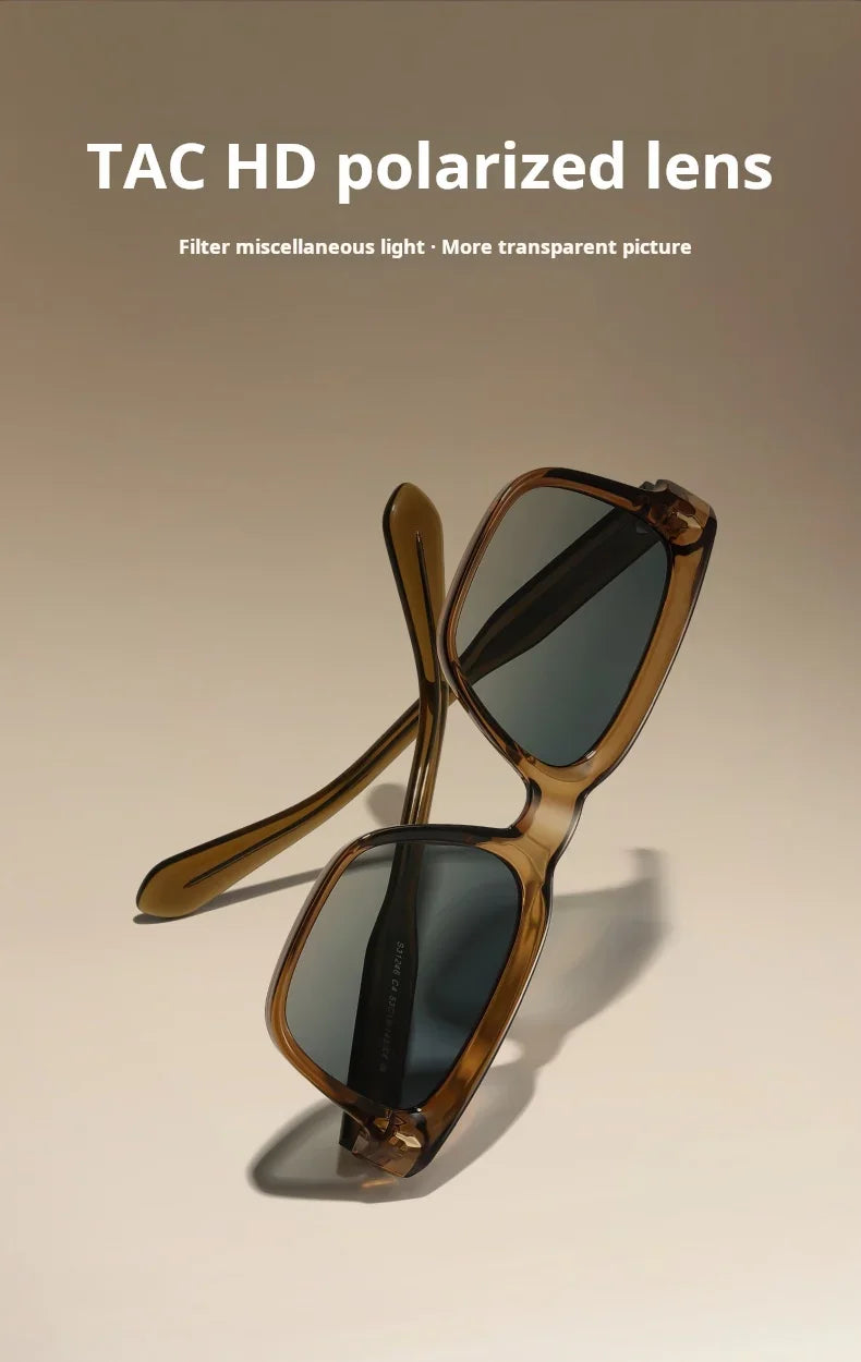 New Retro Square Polarized Men and Women Sunglasses Fashion Trend Big Size Driving Travel UV Protective Glasses