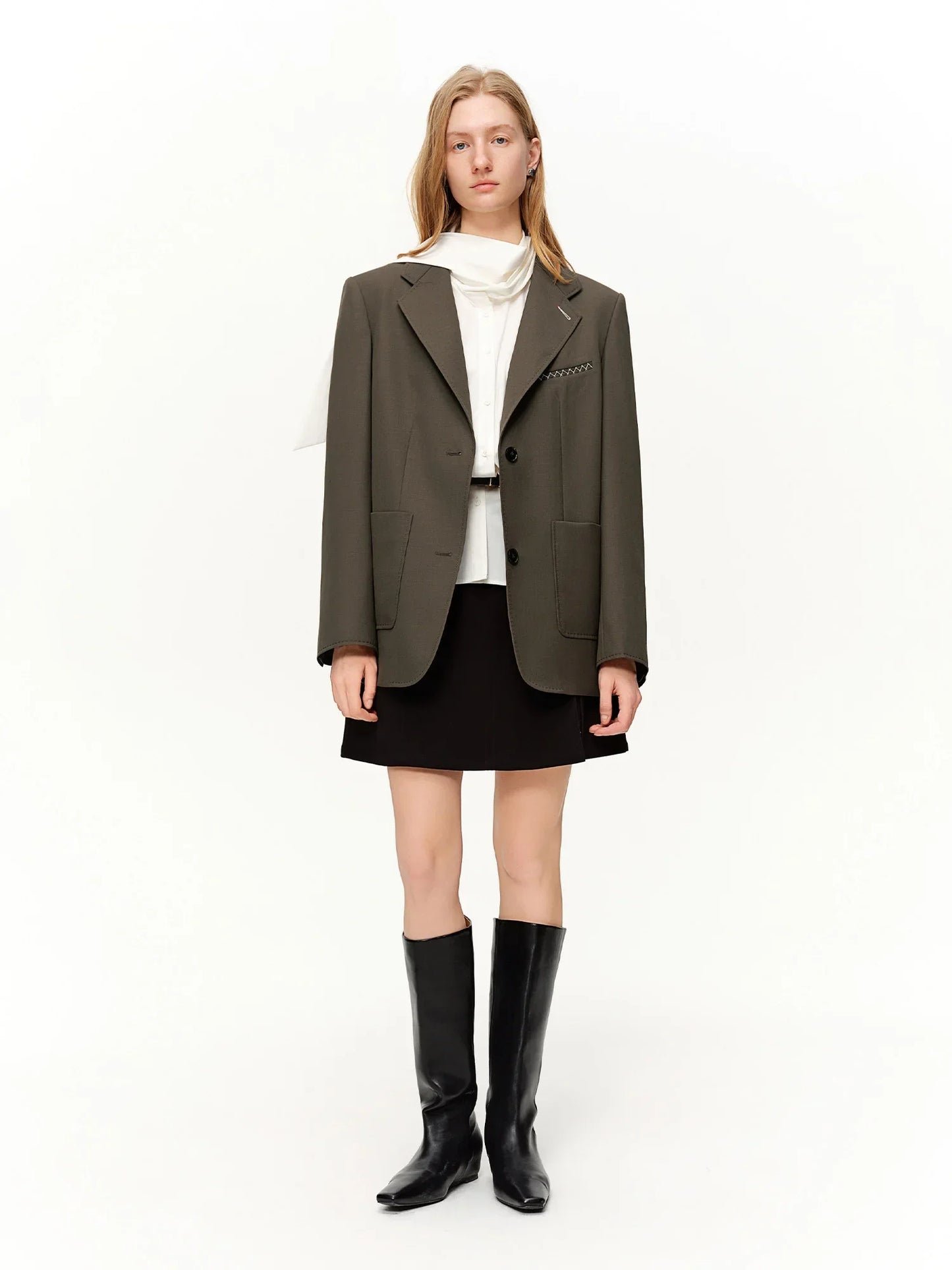 2026 Plus Size Spring New Women's Classic Oversized Blazer, Wide Shoulder Structured Jacket, Y2K Retro Office Chic Coat
