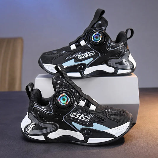 Children Fashion Sneaker Boys Casual Shoes Leather Flat Student Walking Shoes Outdoor Girl Basketball Sports Footwear