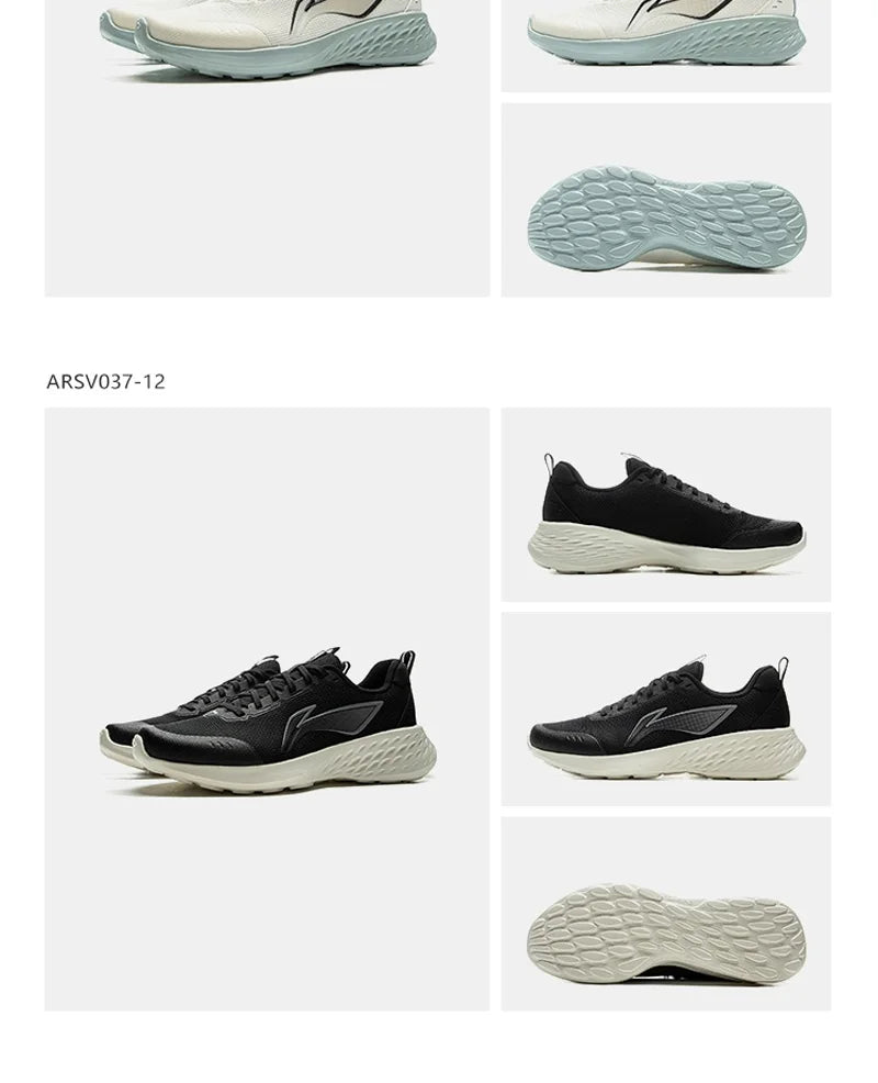 Men's Jogging Shoes LIGHT CLOUD Soft Breathable Running Shoes LiNing Leisure Sports Sneakers ARSV037