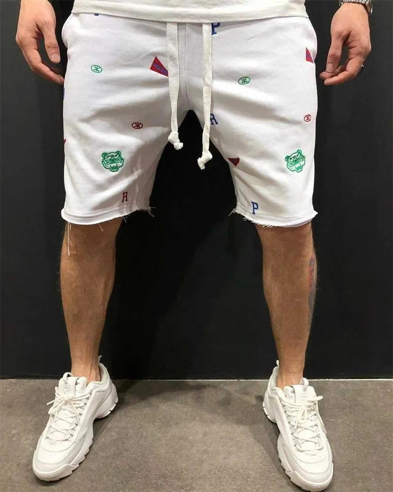 2026 New Spring Summer Men Cargo Shorts Relaxed Fit Breeches Bermuda sports Short Pants cotton Embroider Shorts Men's sweatpants