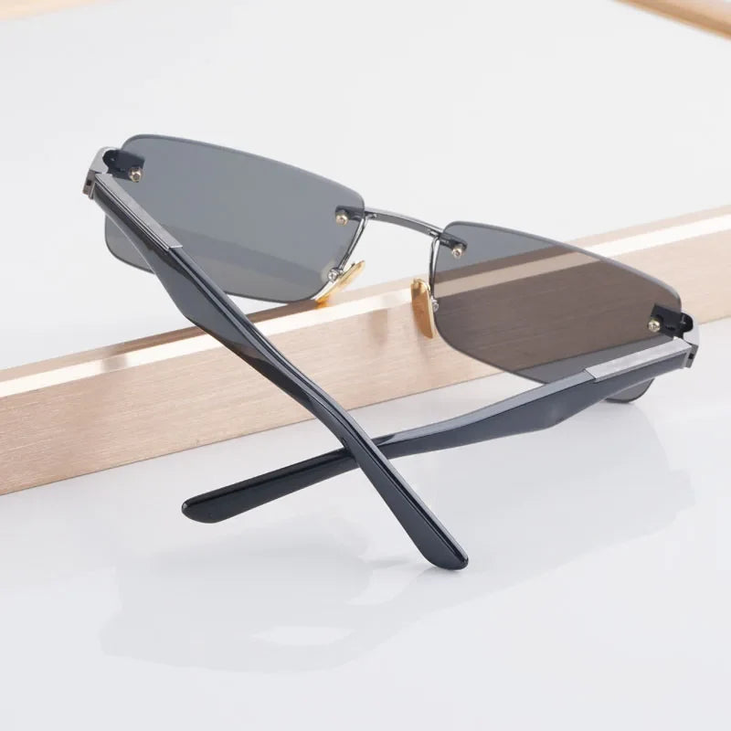 Designer Boundless Sunglasses THE ARTIST I Handmade in Germany Rectangle Alloy Acetate Luxury Top Quality UV400 Unisex with Case