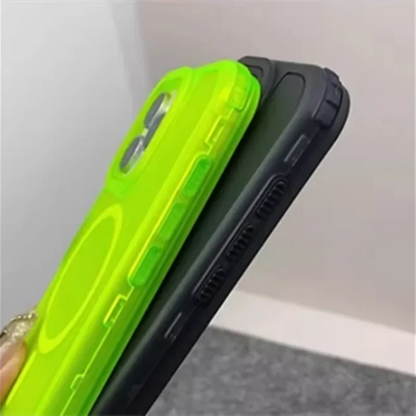 Trendy 3IN1 Magnetic Shockproof Case for IPhone 17 16 15 14 13 12 Pro Max Frosted Slim Clear Translucent Wireless Charging Cover