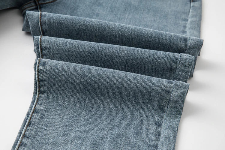 Plus Size Women Jeans Autumn Dark Blue 175cm Tall Stretchy and Loose Washing Straight 6XL 100Kgs Curve Lady Thin Lady Denim Pant