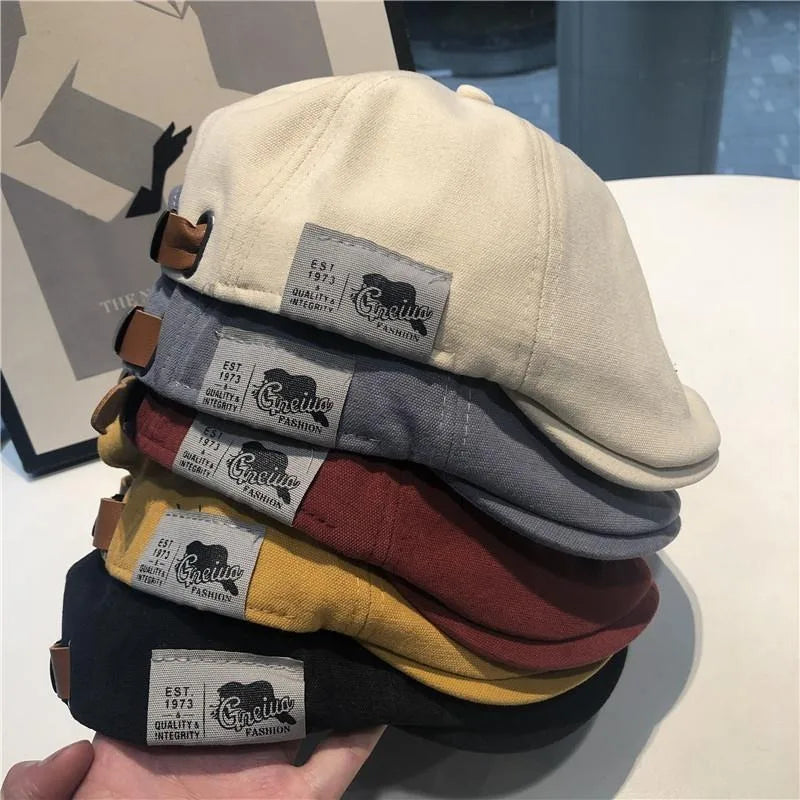 Retro Cotton Peaky Blinders Caps Men Woman Hats Berets British Western Style Ivy Cap Classic Winter Vintage Linen Beret Flat Cap