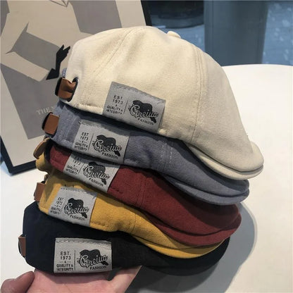 Retro Cotton Peaky Blinders Caps Men Woman Hats Berets British Western Style Ivy Cap Classic Winter Vintage Linen Beret Flat Cap