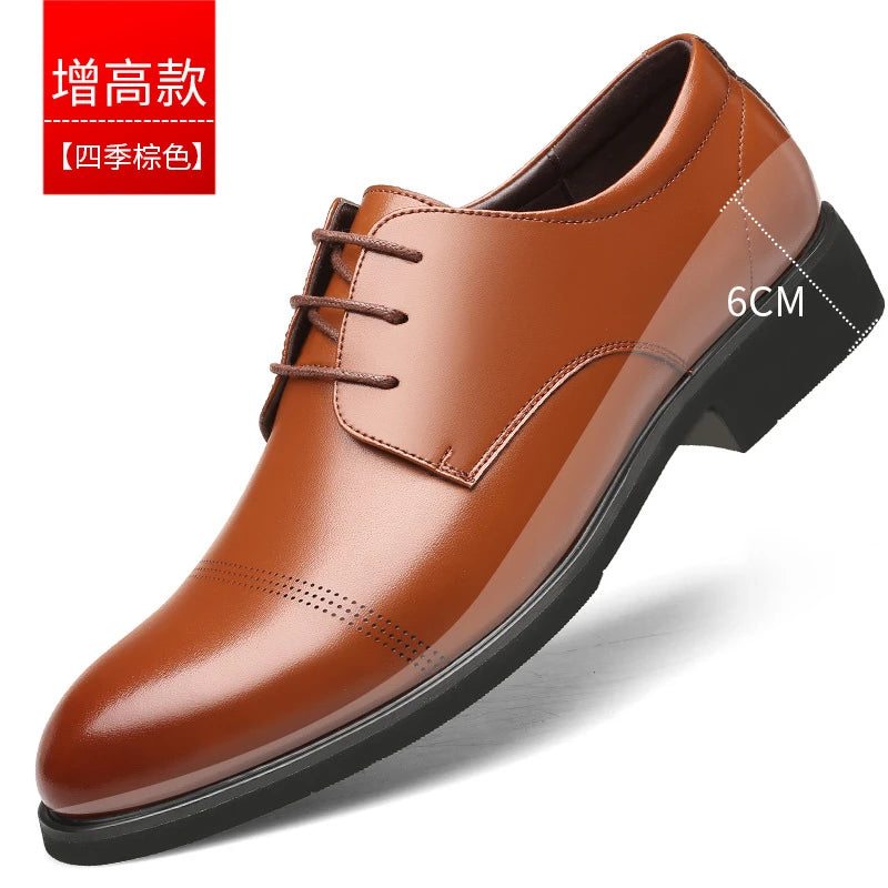 Mens Black Genuine Leather Perforated Cap Toe Lace Up Formal Business Oxford Shoes Breathable Summer Office Casual Dress Shoes