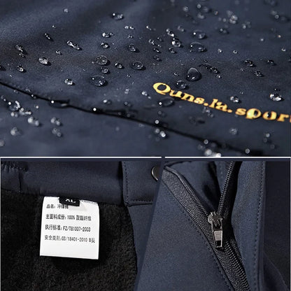 Men's Skiing Pants Camping Fleece Lined Waterproof Winter Insulated Hiking Trekking Trousers Outdoor Work Hunting