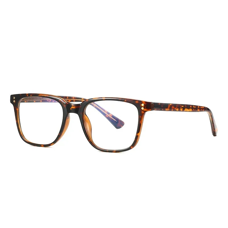 Men's Square Classic Eyeglass Frames Myopia Hyperopia Anti-Blue Light Reading Glasses Customizable Prescription PFD2082