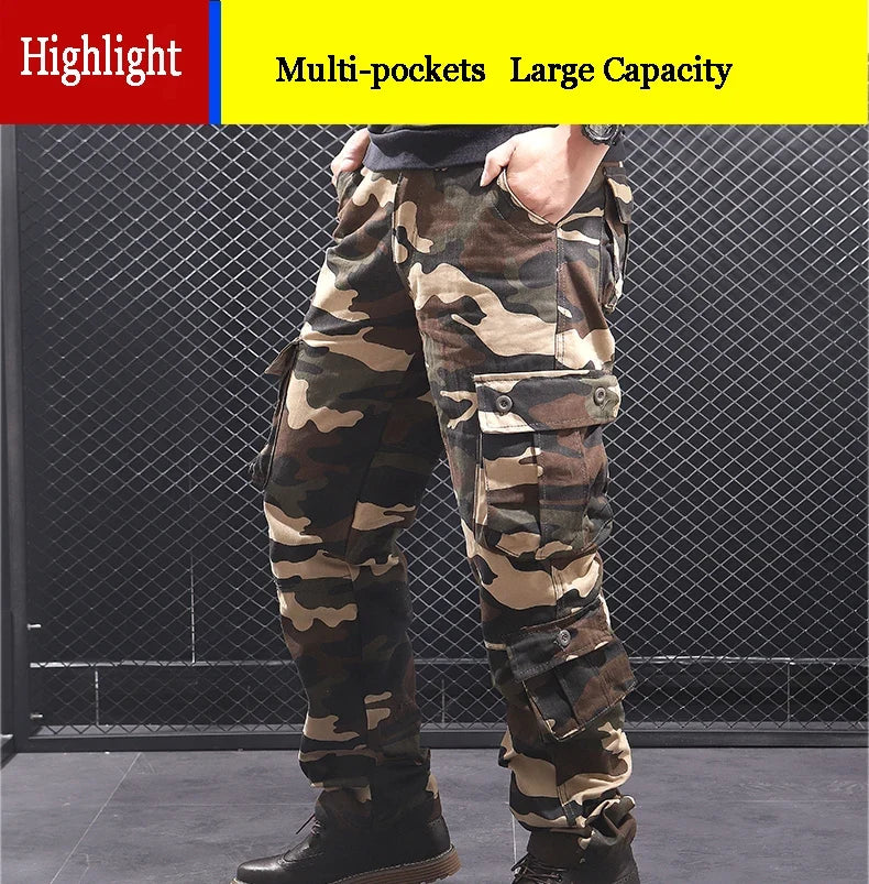 Men's Cargo Pants Men Camouflage Sweatpants Amazon Joggers  Sports Joggers Loose Fit Streetwear Male Hiking Pants