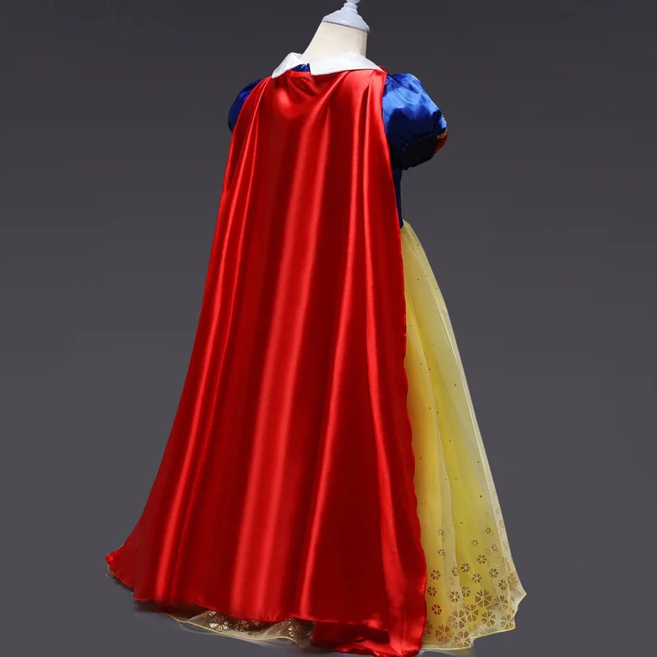 Girls Snow White Dress Kids Princess Dress Up Costumes Toddler Snow White And Huntsman Fancy Clothing Christmas Party Outfits