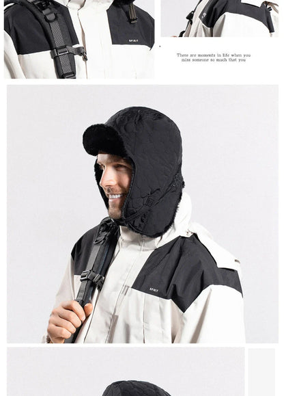 Russian Hat Soft Fur Lined Trapper Earflap Cap Windproof Autumn Winter Hats for Men Women Snow Ski Russian Cap Bomber Hat