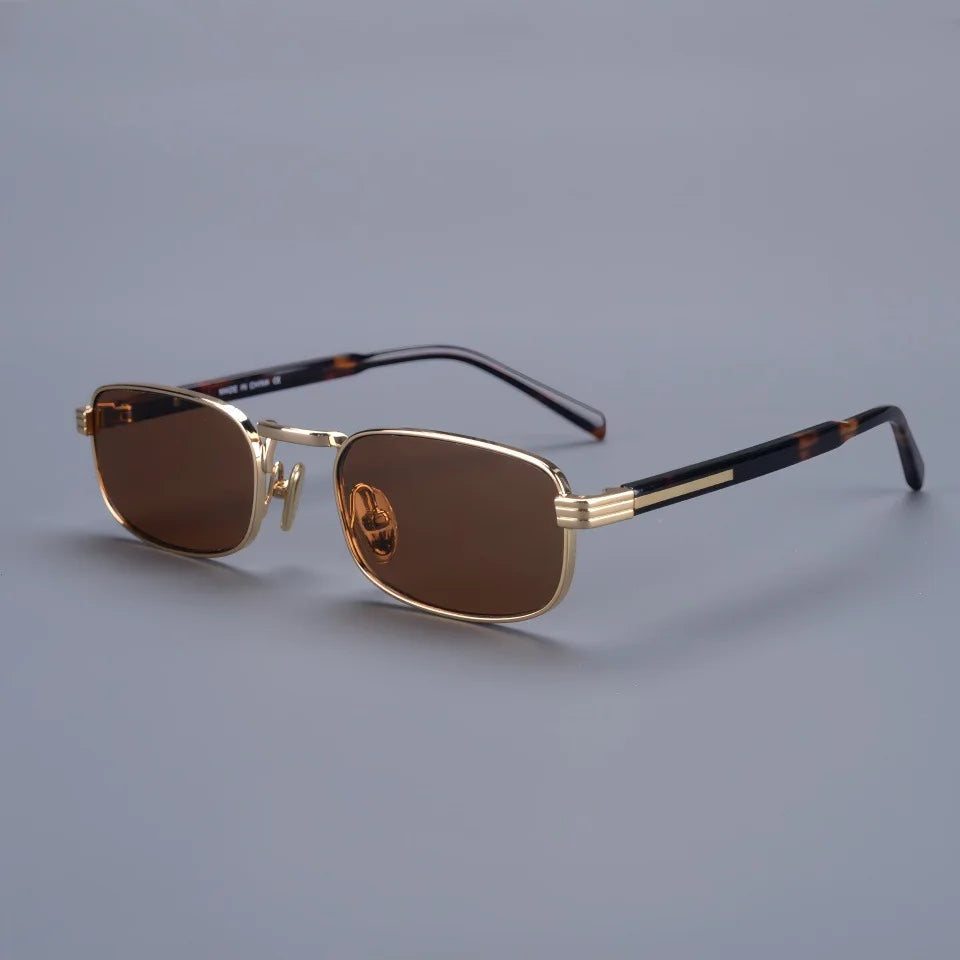 Small Square Top Quality Titanium Acetate Women Sunglasses Luxur Brand Designer Personality Retro Outdoor Men Sun Glasses UV400