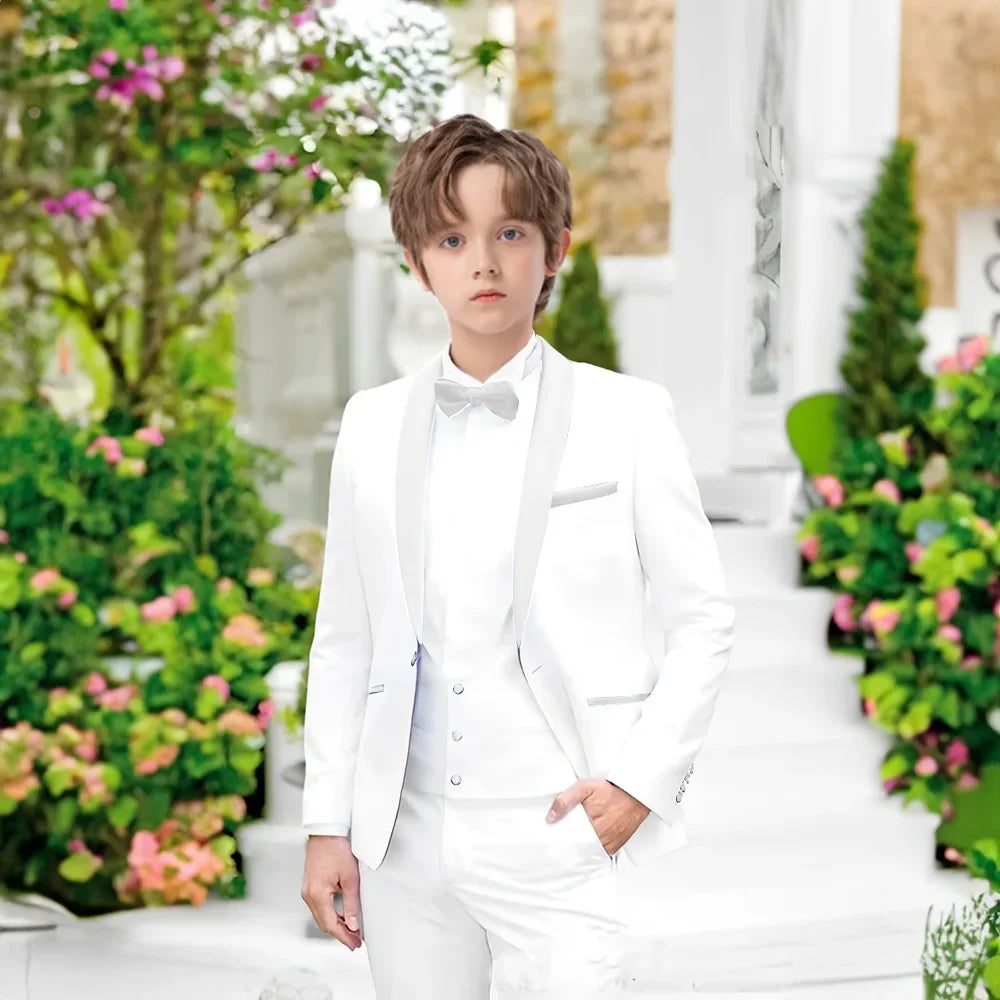 Hot Sale Boys Slim Fit Suit 2 Pieces Piano Performance Wear,Chic Shawl Lapel Tuxedo For Party,Plus Size Suit Set Toddler 2-20T