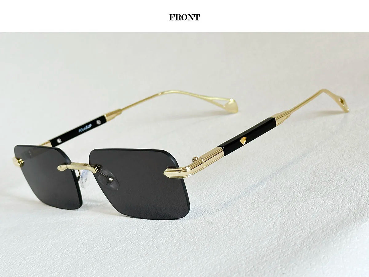 Rimless Sunglasses Women Trendy 2026 Metal Square Sunglass Men Luxury Fashion Glasses Vintage Dropshipping Lunette Soleil Femme