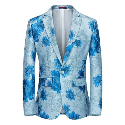 2026 New Men's Pink Embroidered Suit Jacket, Wedding Party Dress Coat, Fashionable Slim Male Blazers, Asian Size M-5XL 6XL