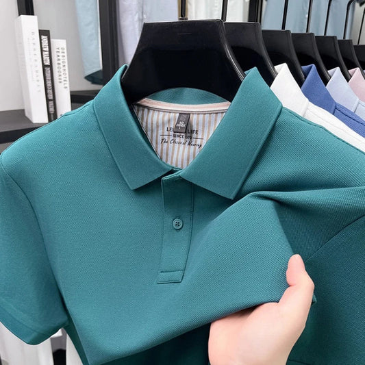 Men's Premium Cotton Polo Shirt Open Hem Design Breathable & Soft Factory Direct Supply  14 Trendy Colors Golf Top