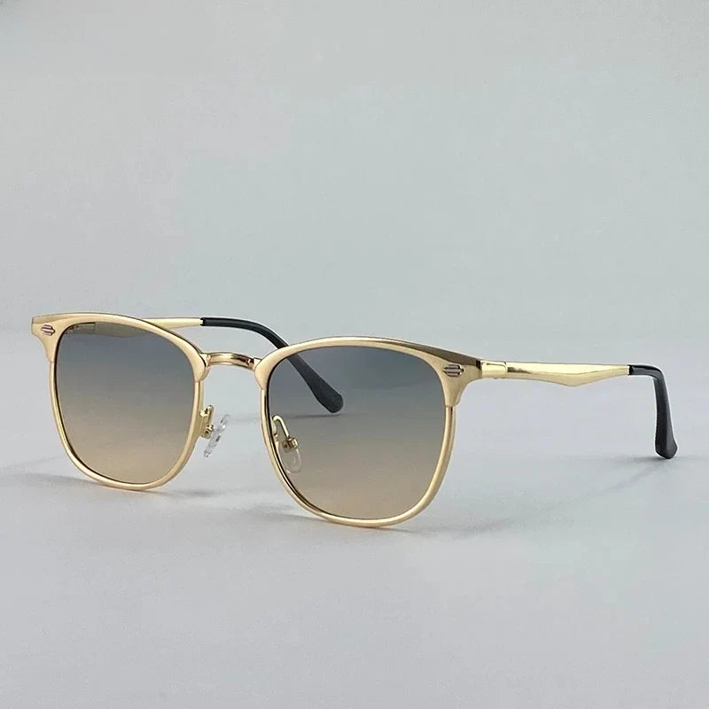 New Arriavl Square Sunglasses Men 2026 Luxury Brand Metal Frame Retro Punk Sun Glasses Male Driving Shades Vintage Eyewear UV400