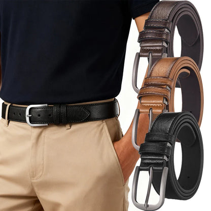 High Quality Men's Alloy Pin Buckle Belt Simple And Versatile Men's Business Belt Unisex Gift Suitable For Formal Occasions