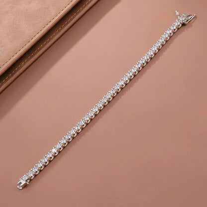Bull Full 2.5mm 3.5mm D Color Moissanite Tennis Bracelet for Women Wedding Party Fine Jewelry S925 Silver Link Bracelets