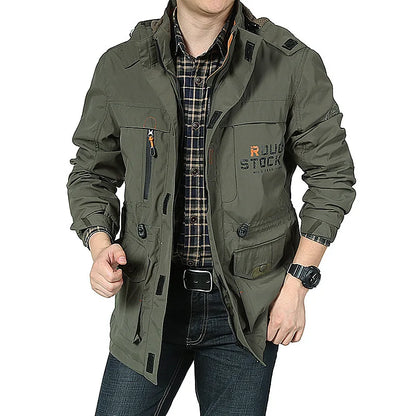 2024 Business Casual Jackets Man Sports Coat Spring Windproof Hooded Jackets Quick Drying Lightweight Outdoor Climbing Outwear