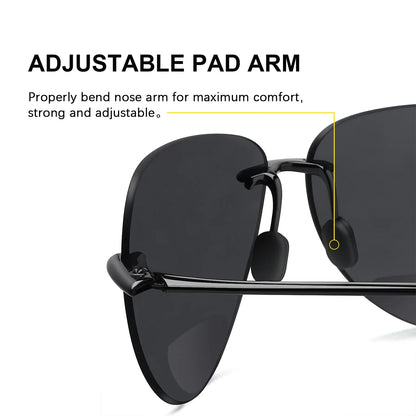 Sports Sunglasses for Men Women Tr90 Rimless Frame for Running Fishing Golf Surf Driving MJ8008