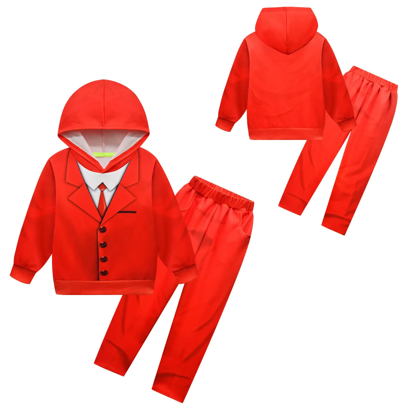 Pocket Devs VR Cosplay Costume Red Suit Set Devs-ROB Game Roleplay Outfit for Boys Girls Halloween Party Cosplay Ready To Ship