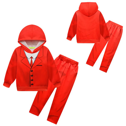 Pocket Devs VR Cosplay Costume Red Suit Set Devs-ROB Game Roleplay Outfit for Boys Girls Halloween Party Cosplay Ready To Ship
