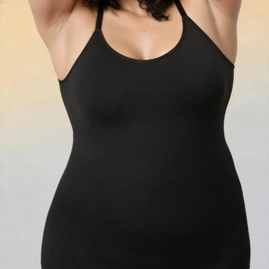 High Quality Women Seamless Cami Single Layer Adjustable Straps Scoop Neck Comfort Body Control Shaping Tank Top