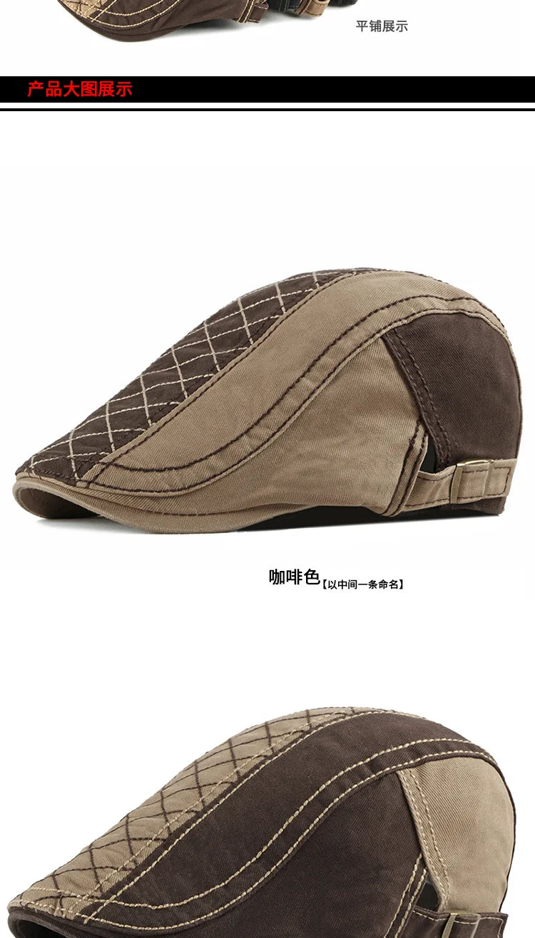 Men Women Beret Spring Autumn Cotton Flat Cap Ivy Gatsby Newsboy Hat Fashion Adjustable Vintage Cabbie Hats