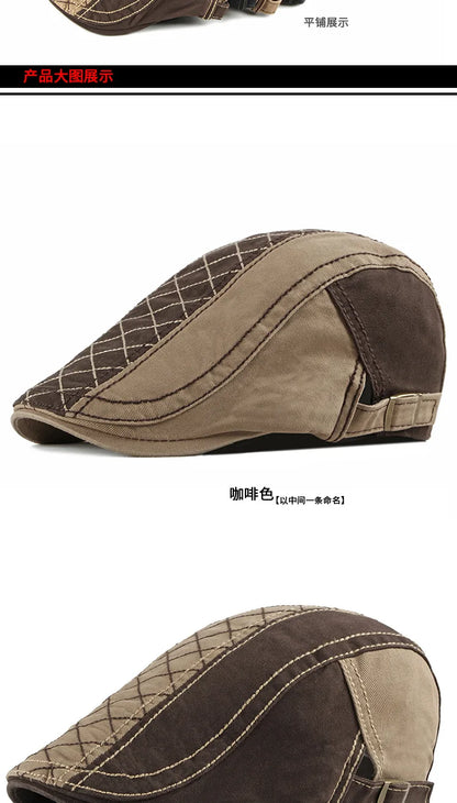 Men Women Beret Spring Autumn Cotton Flat Cap Ivy Gatsby Newsboy Hat Fashion Adjustable Vintage Cabbie Hats