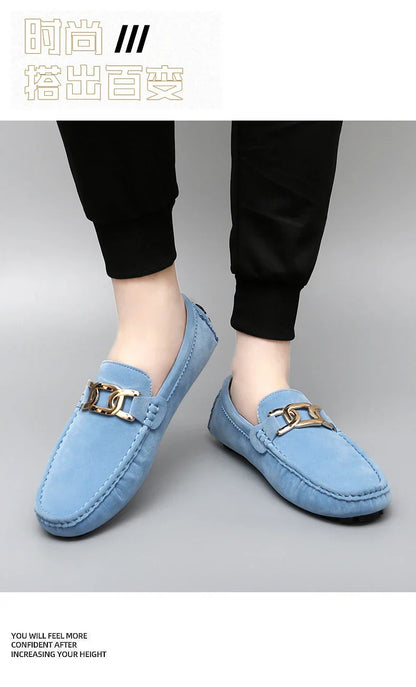 2025 New Handmade Beanie Shoes Men's Soft Sole Slip-On Casual Lazy Shoes Breathable Trbottomy Easiest for Match Large Size