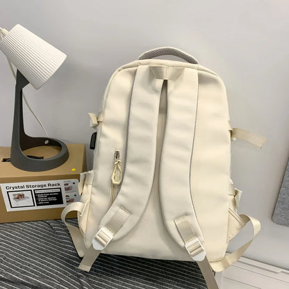 Multi-layer large capacity preppy couple travel backpack