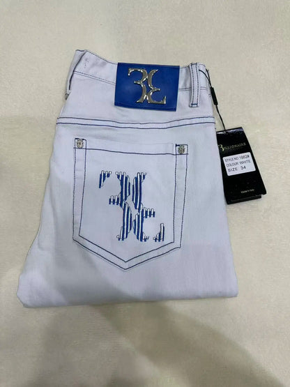 Jeans Men 2026 Spring Summer new fashion Embroidery comfortable elasticity outdoors Big size 34-42 Pants
