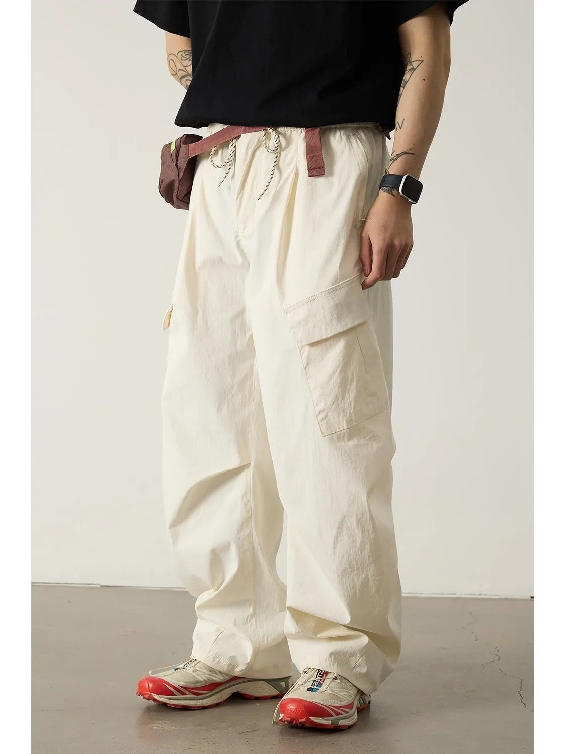 Unisex Outdoor Quick Dry Lightweight Techwear Hiking Cargo Pants Loose Fit Casual Sports Spring Summer Thin Long Pants Trendy