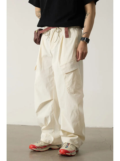Unisex Outdoor Quick Dry Lightweight Techwear Hiking Cargo Pants Loose Fit Casual Sports Spring Summer Thin Long Pants Trendy