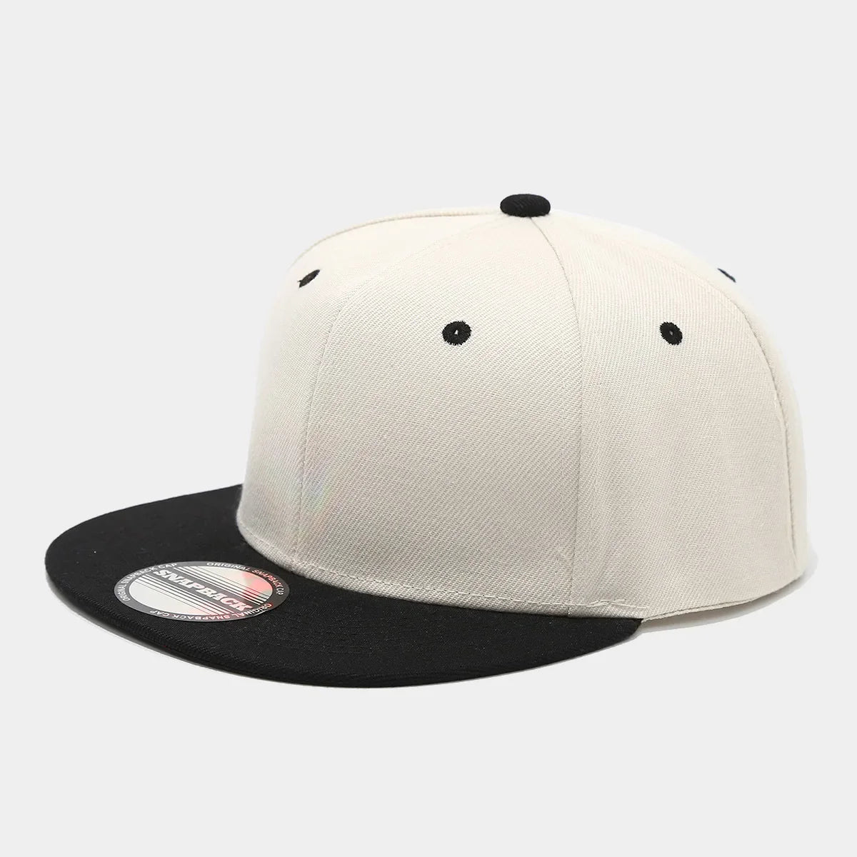 Blank Two Tone Snapback Cap Men Women Flat Brim Baseball Hat Color Block Hip Hop Streetwear Adjustable Plain Bboy Caps