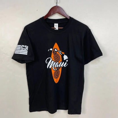 Men's Cotton Shirt OAHU HAWAII SURFING Distressed TShirt Unisex Surf Board Beach Tee Tops Summer Fashion Casual Short Sleeves