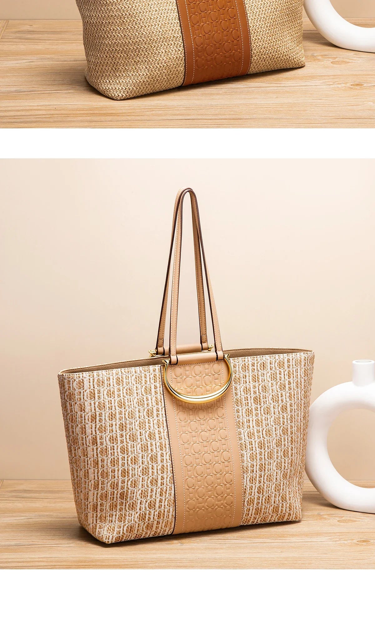 Women's Vacation Beach Bag Storage Bag Women's Tote Bag New Large Capacity Brand Grass Weaving High Quality Handbag