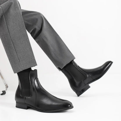 40~46 Chelsea Boots Men 2024 Brand Comfortable Fashion Leather Men Boots #KD431