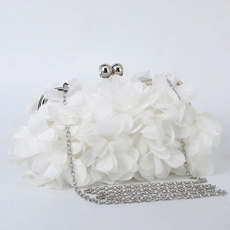 Flower Dinner Purse Designer Floral Chain Crossbody Bride Handbag Clutches Woman Petal Evening Party Clutch Wedding Dress Bag