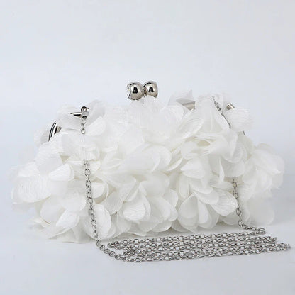 Flower Dinner Purse Designer Floral Chain Crossbody Bride Handbag Clutches Woman Petal Evening Party Clutch Wedding Dress Bag